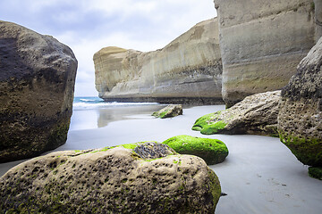 Image showing Tunnel Beach New Zealand