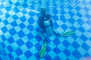 Image showing Learning to Scuba Dive in a Swimming Pool