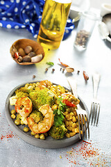 Image showing salad with shrimps