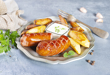 Image showing sausages with potato