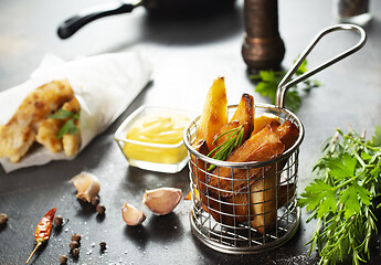 Image showing fish and chips