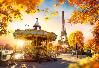 Image showing Carousel in Paris