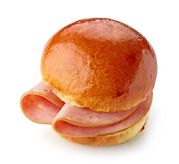 Image showing breakfast sandwich with pork ham sausage