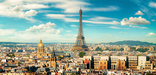 Image showing View of Paris and the tower