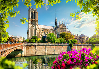 Image showing Notre Dame on Seine