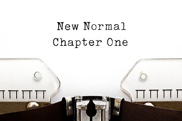 Image showing New Normal Chapter One Typewriter Concept