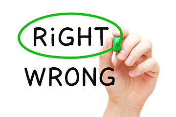 Image showing Make The Right Choice Not The Wrong One