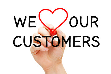 Image showing We Love Our Customers Heart Concept