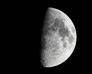 Image showing Moon detailed photo with craters