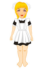 Image showing Girl in school form on white background is insulated