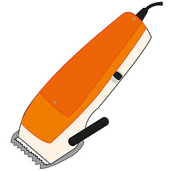 Image showing Vector illustration of the electrical appliance for haircut hair