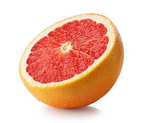 Image showing half of ripe red grapefruit