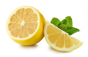 Image showing lemon and mint