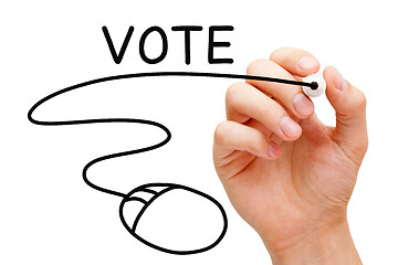 Image showing Online Voting Computer Mouse Concept