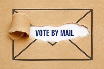 Image showing Vote By Mail Torn Envelope Concept