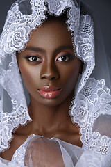 Image showing Beautiful black skin bride