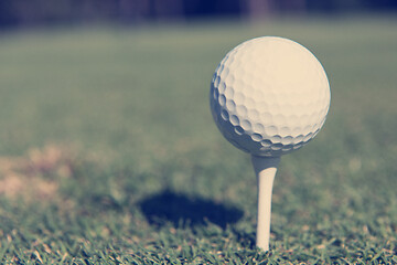 Image showing golf ball on tee