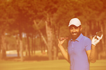 Image showing golf player portrait at course