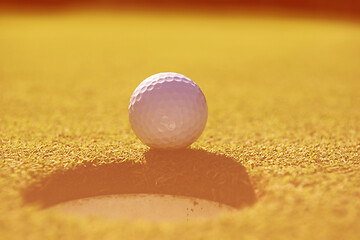 Image showing golf ball in the hole