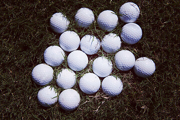 Image showing golf balls background