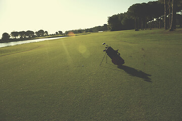 Image showing golf bag on course