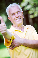 Image showing Portrait of smiling elderly man