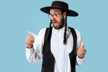 Image showing Portrait of a young orthodox Hasdim Jewish man