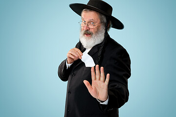 Image showing Portrait of a senior orthodox Hasdim Jewish man