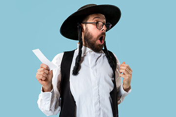 Image showing Portrait of a young orthodox Hasdim Jewish man