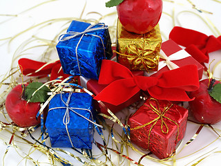 Image showing Gift Boxes in Foil