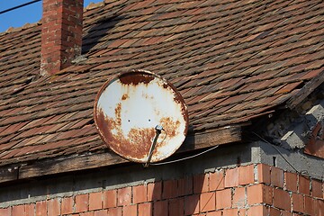 Image showing Rooftop Parabola Satellite Receiver