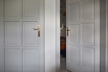 Image showing Bedroom Door Left Ajar