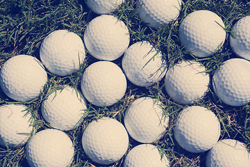 Image showing golf balls background