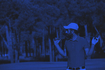 Image showing golf player portrait at course