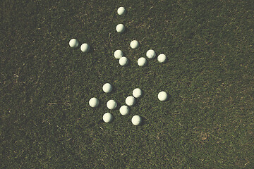 Image showing golf balls background