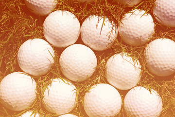 Image showing golf balls background