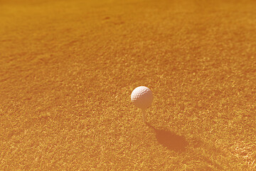 Image showing golf ball on tee