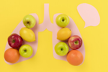 Image showing Diet detox super food selection inhuman lungs