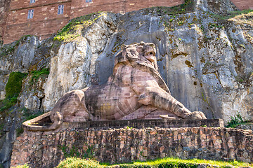 Image showing lion statue of the fortress of Belfort France