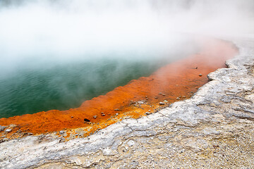 Image showing hot sparkling lake in New Zealand