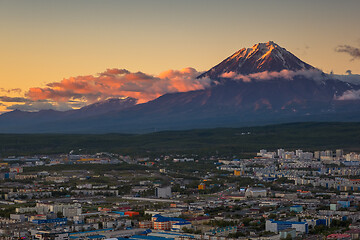 Image showing Petropavlovsk-Kamchatsky city at sunset