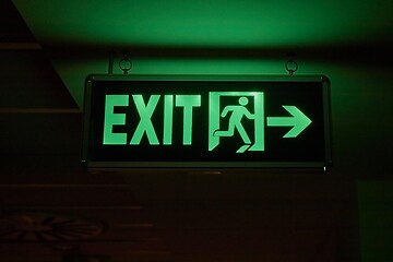 Image showing Emergency Exit Sign