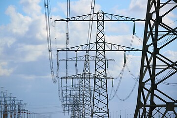 Image showing Electric lines, high voltage