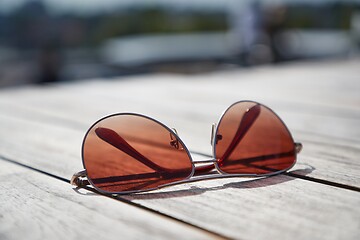 Image showing Sunglasses on a table