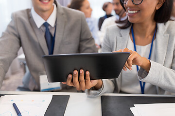 Image showing people with tablet computer at business conference