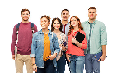 Image showing group of smiling students with books