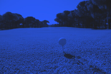 Image showing golf ball on tee