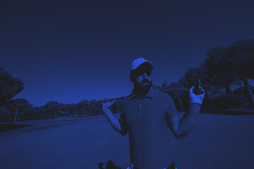 Image showing golf player portrait at course