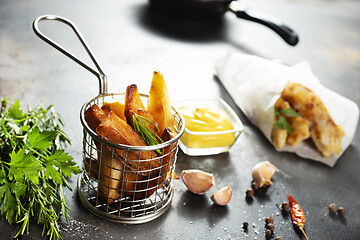 Image showing fish and chips