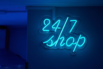 Image showing Twenty-four seven shop sign